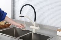 Смеситель для кухни Gappo G4398-81 Белый Черный — фото 8, Смесители для кухни