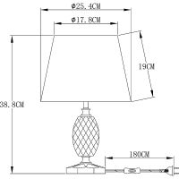 Настольная лампа Artelamp Azalia A4019LT-1CC Белая Прозрачная Хром — фото 6, Настольные лампы
