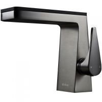 Смеситель для раковины Black&White Universe 7330u Темно-серый матовый Гранит — фото 1, Смесители