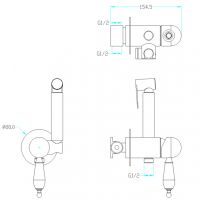 Товар: Гигиенический душ со смесителем Boheme Imperiale 435 Золото - фото 2 Гигиенический душ со смесителем Boheme Imperiale 435 Золото — фото 2, Душевое оборудование. Душевая программа
