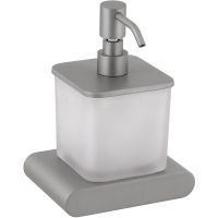 Дозатор для жидкого мыла Remer Lounge LN13NPO Никель матовый брашированный — фото 1, Дозаторы