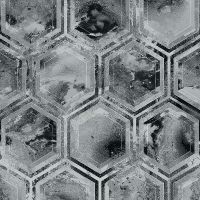 Обои Wiganford by Solo Lunman ER1404 Винил на флизелине (1,06*10,05) Серый/Черный, Геометрия/Мрамор — фото 1, Обои для стен