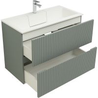 Тумба под раковину Aquanet Джейн 100 313320 подвесная Мисти грин — фото 5, Тумбы под раковину