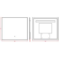 Зеркало Boheme Modern 80x70 543-080-CR с подсветкой Хром с сенсорным выключателем и подогревом — фото 2, Мебель для ванной