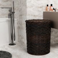 Товар: Корзина для белья WasserKRAFT Bever WB-240-L с крышкой Темно-коричневая - фото 2 Корзина для белья WasserKRAFT Bever WB-240-L с крышкой Темно-коричневая — фото 2, Корзины для белья