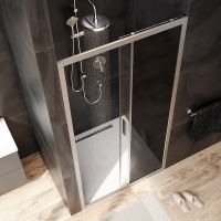 Душевая дверь AM.PM Gem Solo 100 W90G-100-1-195MG профиль Хром матовый стекло тонированное-прозрачное — фото 3, Раздвижные душевые двери