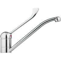 Раковина для МГН Nofer 65 H12 с пневматическим креплением, смесителем и сифоном — фото 4, Раковины подвесные