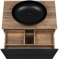 Товар: Тумба под раковину Brevita Dakota 80 DAK-07080-19/02-2Я Черный кварц Дуб Галифакс олово - фото 5 Тумба под раковину Brevita Dakota 80 DAK-07080-19/02-2Я Черный кварц Дуб Галифакс олово — фото 5, Мебель для ванной