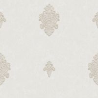 Обои Bernardo Bartalucci Gabriella 84136-1 Винил на флизелине (1,06*10,05) Белый, Дамаск — фото 1, Обои для стен