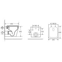 Унитаз Grossman GR-4479SQ подвесной Белый с сиденьем Микролифт — фото 11, Унитазы