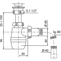 Сифон для раковины Wirquin 30717349 Белый — фото 2, Сифоны для раковины