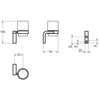 Стакан для зубных щеток Art&Max Ultima AM-8930 Хром — фото 2, Мыльницы
