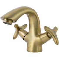 Смеситель для раковины Kaiser Trio 57011-1 Бронза — фото 1, Смесители