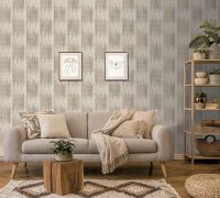 Обои Yasham Echo S-21609-3 Винил на флизелине (1,06*10,05) Бежевый, Геометрия/Полоса — фото 3, Обои для стен