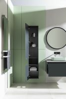 Шкаф пенал Allen Brau Infinity 35 L 1.21010.AM подвесной Антрацит матовый — фото 13, Мебель для ванной