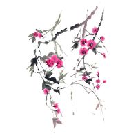 Панно Marburg Crush Motion 63446 Винил на флизелине (1,4*2,7) Белый/Розовый, Цветы — фото 1, Обои для стен