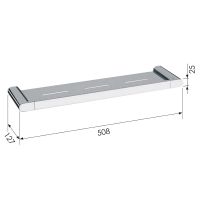 Металлическая полка Remer Lounge LN20BO Белая матовая — фото 2, Полки для ванной и душа