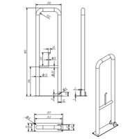 Поручень Aquatek с бумагодержателем Хром арт-POR-0000005 — фото 8, Поручни для ванной