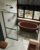 Товар: Душевая перегородка Maybah Glass MGD-875-6 890x1950 полностью в профиле Черный стекло сатиновое - фото 2 Душевая перегородка Maybah Glass MGD-875-6 890x1950 полностью в профиле Черный стекло сатиновое — фото 2, Душевые перегородки