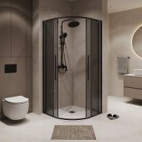 Товар: Душевой уголок Niagara Nova 90х90 NG-2826-34BLACK профиль Черный матовый стекло тонированное - фото 2 Душевой уголок Niagara Nova 90х90 NG-2826-34BLACK профиль Черный матовый стекло тонированное — фото 2, Душевые уголки