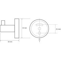 Крючок Bemeta Dark 104106020 Черный — фото 4, Крючки для полотенец