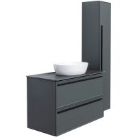 Тумба под раковину La Fenice Elba 100 FNC-01-ELB-G-100-2 подвесная Серая матовая — фото 8, Мебель для ванной