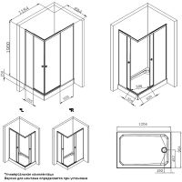 Душевой уголок AM.PM X-Joy 120х90 W94G-403-12090-MТ профиль Хром матовый стекло прозрачное — фото 15, Прямоугольные душевые уголки