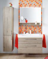 Тумба с раковиной Burgbad Eqio 93 SEYQ093F2632C001*1 подвесная Фланелевый дуб — фото 5, Мебель для ванной