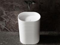 Раковина Abber Stein 58 AS2550-H Белая матовая — фото 4, Раковины напольные