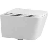 Унитаз Abber Rechteck AC1201MW подвесной Белый матовый с сиденьем Микролифт — фото 1, Подвесные унитазы