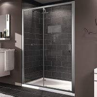 Дверь в нишу Huppe Serie X1 140 140404.069.321 (120404.069.321) профиль Хром стекло прозрачное — фото 1, Душевые двери в нишу