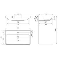 Тумба с раковиной Aquaton Оливия 80 1A2831K0OLVG0 подвесная Бежевый Дуб веллингтон — фото 12, Тумбы с раковиной