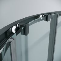 Душевой уголок Grossman Cosmo 100х100 301.K33.02.1010.21.00 профиль Черный матовый стекло прозрачное — фото 8, Душевые уголки четверть круга