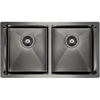 Кухонная мойка Paulmark Gerberg 78/2 Uni PM237844-GM Вороненая сталь — фото 1, Кухонные мойки