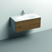 Тумба под раковину Kerasan Shape 101 9325K1 подвесная Дуб Белая — фото 2, Мебель для ванной