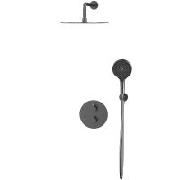 Душевая система Whitecross Y gunmetal YSET08TOPGM с термостатом Оружейная сталь — фото 2, Душевое оборудование. Душевая программа