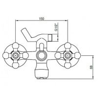 Смеситель для ванны Kaiser Carlson 11044 Хром — фото 6, Смесители