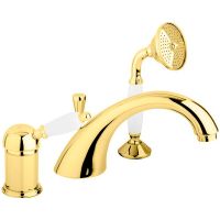 Смеситель на борт ванны Cezares Elite ELITE-BVDM-03/24-Bi Золото 24 карат — фото 1, Смесители на борт ванны