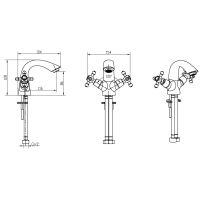 Товар: Смеситель для раковины Boheme Satine 291-ST Золото - фото 5 Смеситель для раковины Boheme Satine 291-ST Золото — фото 5, Смесители