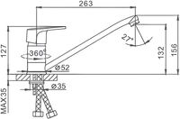 Товар: Смеситель для кухни Frap H50 F4250 Хром - фото 3 Смеситель для кухни Frap H50 F4250 Хром — фото 3, Смесители для кухни