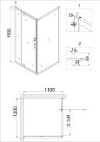 Товар: Душевой уголок Niagara Nova 120х110 NG-43-12AG-A110G профиль Холодное золото стекло прозрачное - фото 5 Душевой уголок Niagara Nova 120х110 NG-43-12AG-A110G профиль Холодное золото стекло прозрачное — фото 5, Душевые уголки
