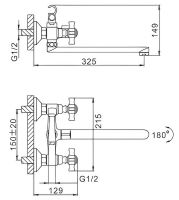 Товар: Смеситель для ванны Frap H24 F2224 универсальный Хром - фото 5 Смеситель для ванны Frap H24 F2224 универсальный Хром — фото 5, Смеситель для ванны