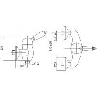 Смеситель для душа Cezares Elite ELITE-D-03/24-M Золото 24 карат — фото 2, Смесители