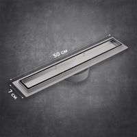 Душевой лоток Ростовская Мануфактура Сантехники РМС ТЛ-02-50х7 с решеткой под плитку — фото 5, Душевые лотки