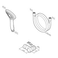 Душевой гарнитур AM.PM Gem F0119022 Черный матовый — фото 2, Душевые гарнитуры