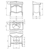 Тумба под раковину Migliore Impero 90 25981 Слоновая кость — фото 3, Тумбы под раковину