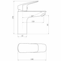 Товар: Смеситель для раковины Royce Abby RCM-120301CR Хром - фото 2 Смеситель для раковины Royce Abby RCM-120301CR Хром — фото 2, Смесители