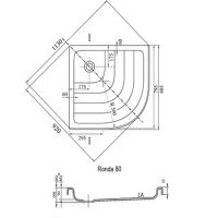 Товар: Акриловый поддон для душа Ravak Ronda 80х80 LA A214001220 Белый - фото 3 Акриловый поддон для душа Ravak Ronda 80х80 LA A214001220 Белый — фото 3, Акриловые душевые поддоны
