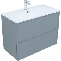 Тумба под раковину Aquanet Арт 90 313276 подвесная Мисти грин — фото 2, Тумбы под раковину