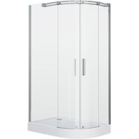 Душевой уголок Grossman Galaxy 110x80 L GR-4110L профиль Хром стекло прозрачное — фото 1, Душевые уголки